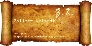 Zollner Kristóf névjegykártya